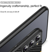 For Samsung Galaxy S25 Ultra 5G Ultra-thin Carbon Fiber Texture Splicing Phone Case(Blue)