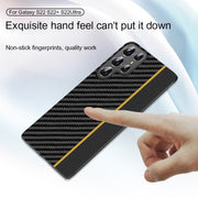 For Samsung Galaxy S25 Ultra 5G Ultra-thin Carbon Fiber Texture Splicing Phone Case(Blue)