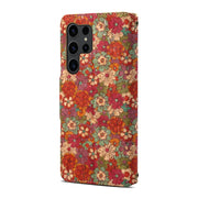 For Samsung Galaxy S24 Ultra 5G Denior Flower Language Series Cork Fabric Oil Edge Leather Phone Case(Summer)