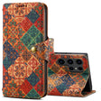 For Samsung Galaxy S24 Ultra 5G Denior Flower Language Series Cork Fabric Oil Edge Leather Phone Case(Winter) - free shipping - PMC Jewellery - Order now!