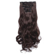 50cm 16 Card Long Curly Hair Wig Seamless Hair Extension Piece(5.2M33#) - free shipping - PMC TechLife - Order now!