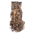 50cm 16 Card Long Curly Hair Wig Seamless Hair Extension Piece(7.4H27#) - free shipping - PMC TechLife - Order now!