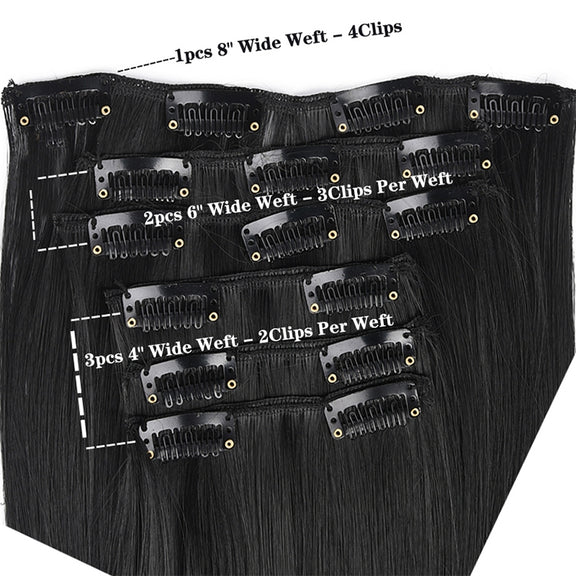 50cm 16 Card Long Curly Hair Wig Seamless Hair Extension Piece(9.6#)