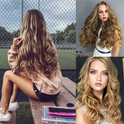 50cm 16 Card Long Curly Hair Wig Seamless Hair Extension Piece(9.6#)