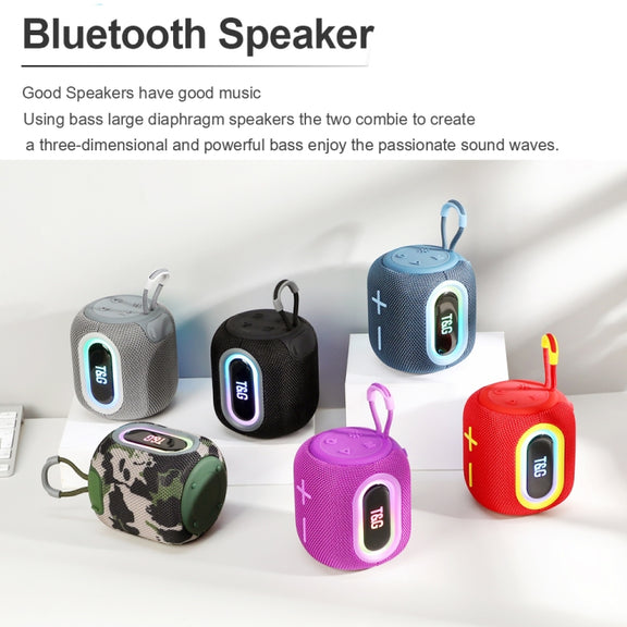 T&G TG664 LED Portable Subwoofer Wireless Bluetooth Speaker(Black)