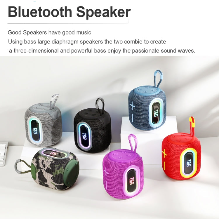 T&G TG664 LED Portable Subwoofer Wireless Bluetooth Speaker(Camouflage)