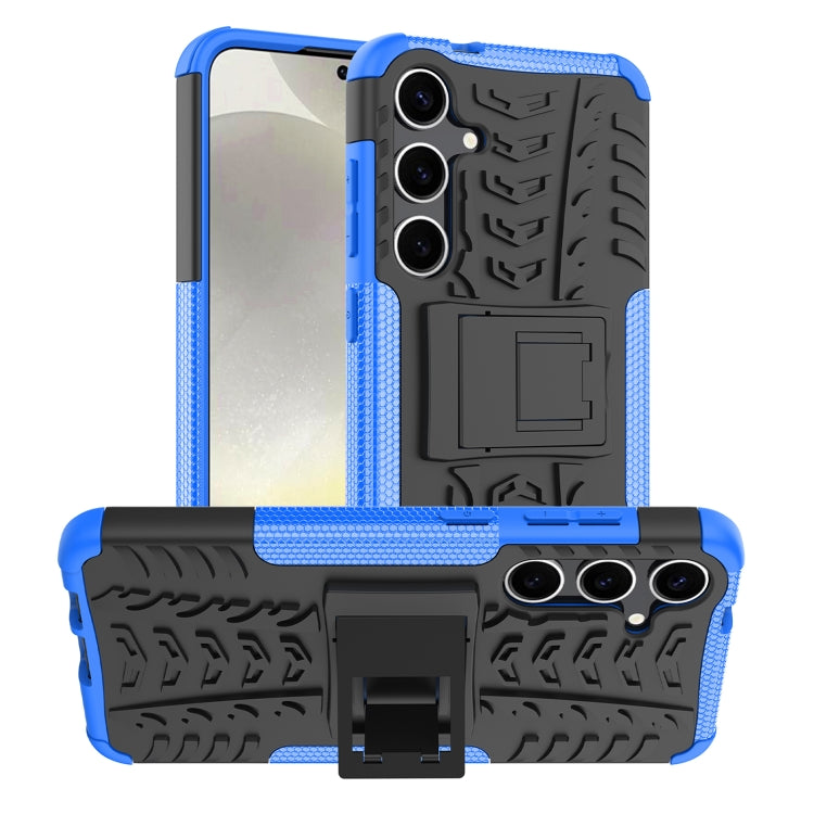 For Samsung Galaxy S24+ Tire Texture TPU + PC Phone Case with Holder(Blue) - free shipping - PMC TechLife - Order now!