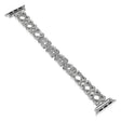 For Apple Watch Series 8 41mm Hearts Crossed Diamond Metal Watch Band(Silver) - Watch Bands by PMC TechLife | Online Shopping South Africa | PMC TechLife | Buy Now Pay Later Mobicred