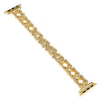For Apple Watch Series 4 44mm Hearts Crossed Diamond Metal Watch Band(Gold) - Watch Bands by PMC TechLife | Online Shopping South Africa | PMC TechLife | Buy Now Pay Later Mobicred