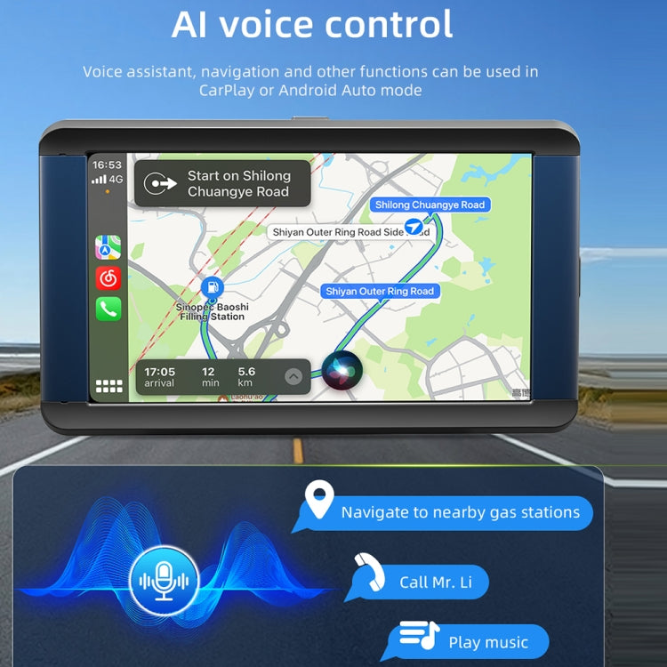 B300R 7 inch Portable Car MP5 Player Built-in Driving Recorder Support CarPlay / Android Auto(Black) - Car MP3 & MP4 & MP5 by PMC TechLife | Online Shopping South Africa | PMC TechLife | Buy Now Pay Later Mobicred