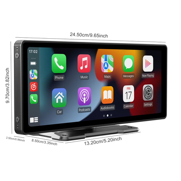 B5303 10.26 inch Portable Car MP5 Player Support CarPlay / Android Auto(Black)