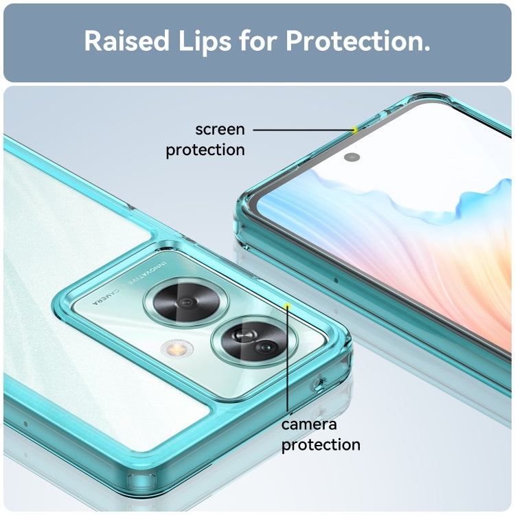 For OPPO A79 5G Colorful Series Acrylic Hybrid TPU Phone Case(Transparent Blue) - OPPO Cases by PMC TechLife | Online Shopping South Africa | PMC TechLife