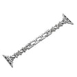 For Apple Watch Series 6 44mm Metal Diamond Bear Chain Watch Band(Silver) - Watch Bands by PMC TechLife | Online Shopping South Africa | PMC TechLife