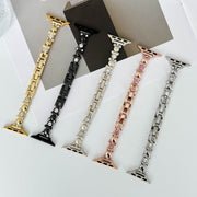 For Apple Watch 42mm Metal Diamond Bear Chain Watch Band(Starlight)