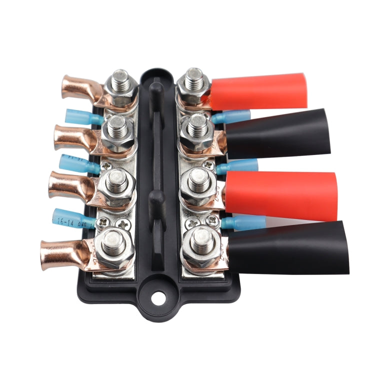CP-4063 Double Row M10 Power Distribution Block Terminal Studs with Terminals(Black) - Booster Cable & Clip by PMC TechLife | Online Shopping South Africa | PMC TechLife | Buy Now Pay Later Mobicred