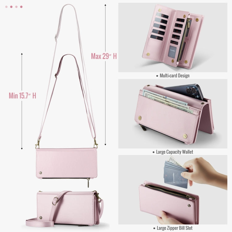 CaseMe ME10 Universal Wallet Phone Case with Lanyard(Pink) - free shipping - PMC Jewellery - Order now!