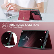 For Samsung Galaxy S24 Ultra 5G JEEHOOD J01 Retro Magnetic Detachable Wallet Phone Case(Red)