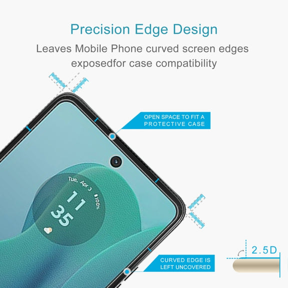 For Motorola Moto G 5G 2024 50pcs 0.26mm 9H 2.5D Tempered Glass Film