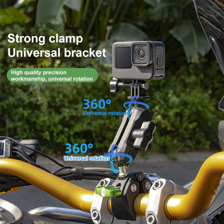 RUIGPRO Crab Clamp Action Camera Bracket 1/4 Ball Head Mount with Rod