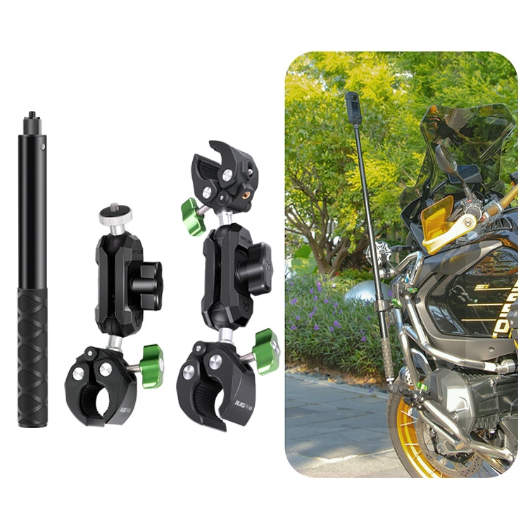 RUIGPRO Crab Clamp Action Camera Bracket 1/4 Ball Head Dual-Head Crab with Selfie Stick - free shipping - PMC TechLife - Order now!