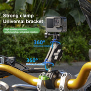 RUIGPRO Crab Clamp Action Camera Bracket Dual-Head Crab x 2 with Selfie Stick