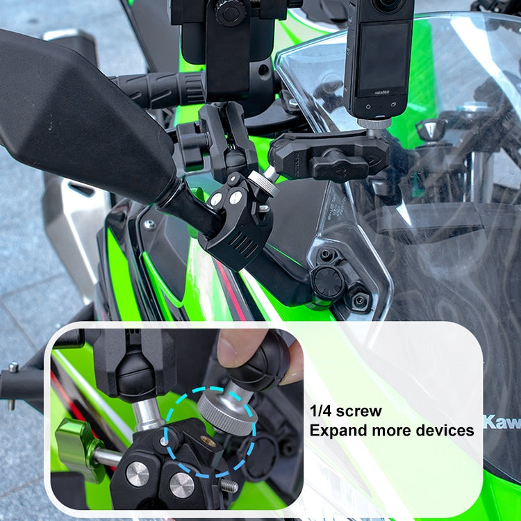 RUIGPRO Crab Clamp Action Camera Bracket 1/4 Ball Head with Phone Clamp - Holder by RUIGPRO | Online Shopping South Africa | PMC TechLife | Buy Now Pay Later Mobicred