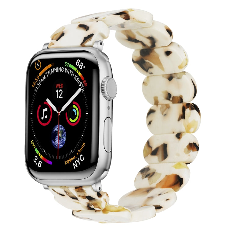 For Apple Watch Series 9 45mm Stretch Rope Resin Watch Band(Nougat) - Watch Bands by PMC TechLife | Online Shopping South Africa | PMC TechLife