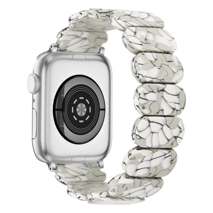 For Apple Watch Series 8 41mm Stretch Rope Resin Watch Band(Earth Cracks)