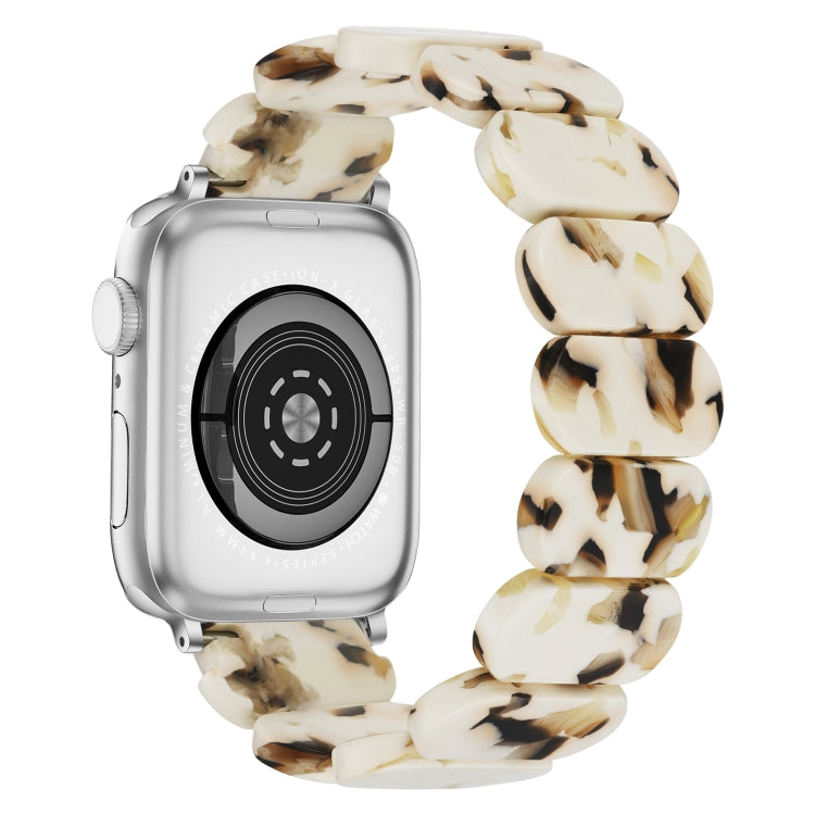 For Apple Watch Series 7 41mm Stretch Rope Resin Watch Band(Nougat) - Watch Bands by PMC TechLife | Online Shopping South Africa | PMC TechLife