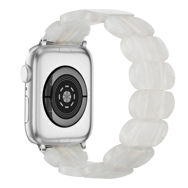 For Apple Watch Series 3 42mm Stretch Rope Resin Watch Band(Fluorescent Color)