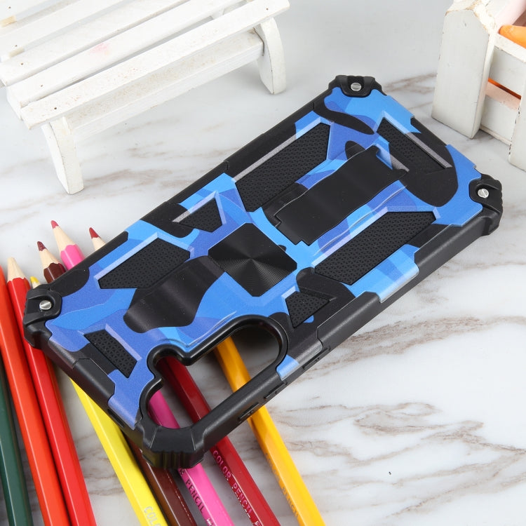 For Samsung Galaxy S24+ 5G Camouflage Armor Kickstand TPU + PC Magnetic Phone Case(Dark Blue) - Galaxy S24+ 5G Cases by PMC TechLife | Online Shopping South Africa | PMC TechLife