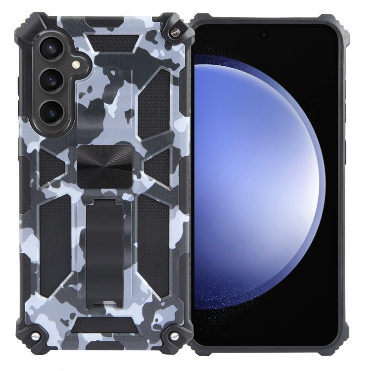 For Samsung Galaxy S24+ 5G Camouflage Armor Kickstand TPU + PC Magnetic Phone Case(Grey) - Galaxy S24+ 5G Cases by PMC TechLife | Online Shopping South Africa | PMC TechLife