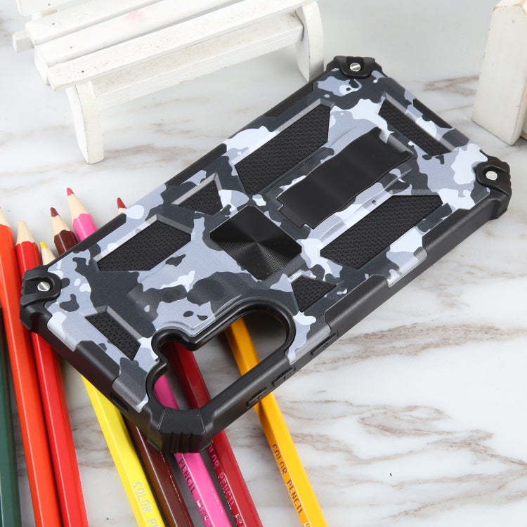 For Samsung Galaxy S24+ 5G Camouflage Armor Kickstand TPU + PC Magnetic Phone Case(Grey) - Galaxy S24+ 5G Cases by PMC TechLife | Online Shopping South Africa | PMC TechLife