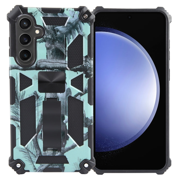 For Samsung Galaxy S24 5G Camouflage Armor Kickstand TPU + PC Magnetic Phone Case(Mint Green) - free shipping - PMC TechLife - Order now!