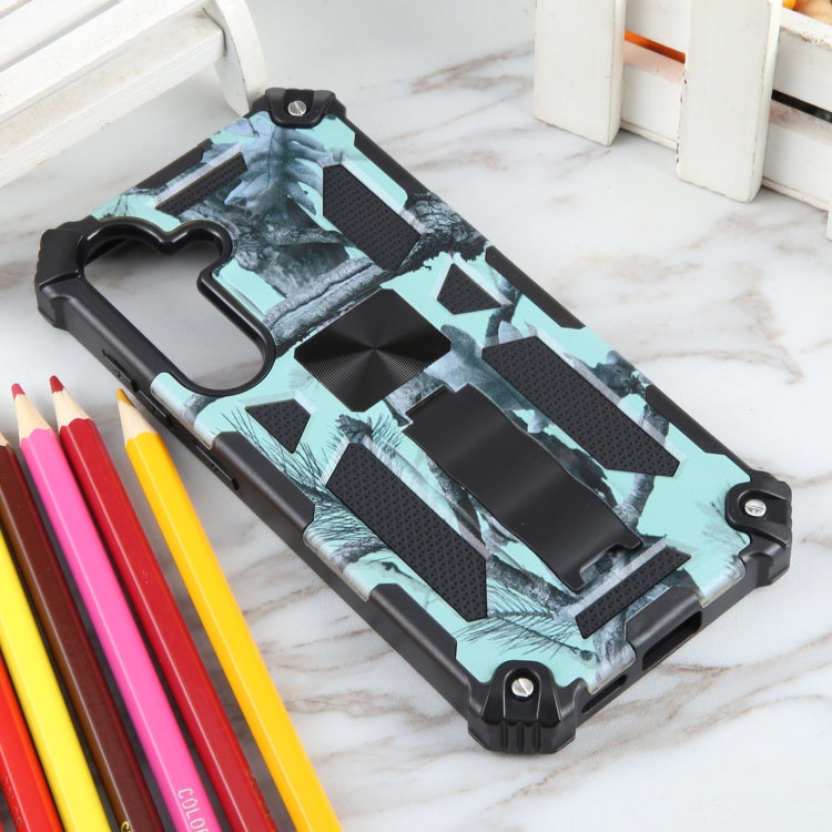 For Samsung Galaxy S24 5G Camouflage Armor Kickstand TPU + PC Magnetic Phone Case(Mint Green) - free shipping - PMC TechLife - Order now!