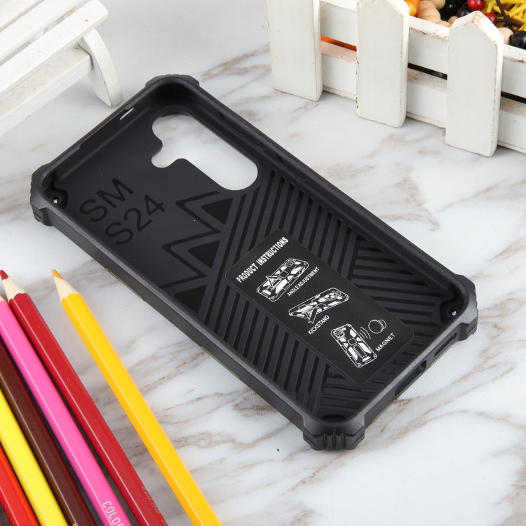 For Samsung Galaxy S24 5G Camouflage Armor Kickstand TPU + PC Magnetic Phone Case(Mint Green) - free shipping - PMC TechLife - Order now!
