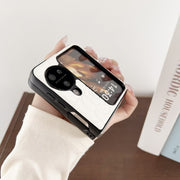 For OPPO Find N3 Flip Impression Flower Pattern Protective Phone Case(Orange)
