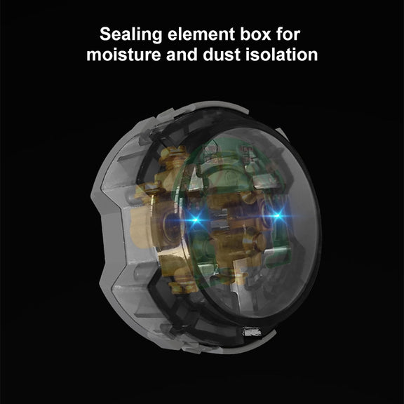 86mm Round LED Tempered Glass Switch Panel, Black Round Glass, Style:Dual Computer Socket