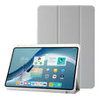 For Huawei Matepad 11 Pro 2024 Clear Acrylic 3-Fold Leather Tablet Case(Grey) - Huawei by PMC Jewellery | Online Shopping South Africa | PMC Jewellery | Buy Now Pay Later Mobicred