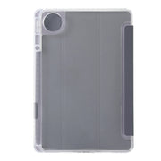 For Huawei Matepad 11 Pro 2024 Clear Acrylic 3-Fold Leather Tablet Case(Lavender Purple)