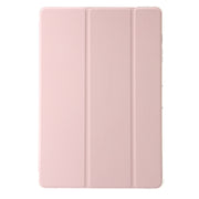 For Huawei MatePad Pro 13.2 2023 Clear Acrylic 3-Fold Leather Tablet Case(Pink)