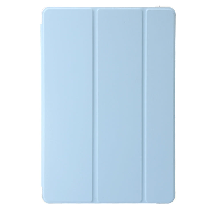 For Huawei MatePad Pro 13.2 2023 Clear Acrylic 3-Fold Leather Tablet Case(Ice Blue)
