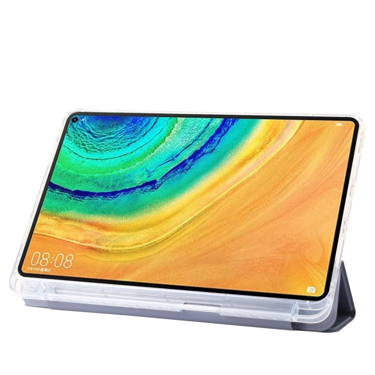 For Huawei MatePad Pro 13.2 2023 Clear Acrylic 3-Fold Leather Tablet Case(Lavender Purple) - Huawei by PMC TechLife | Online Shopping South Africa | PMC TechLife | Buy Now Pay Later Mobicred