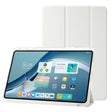 For Huawei MatePad Pro 13.2 2023 Clear Acrylic 3-Fold Leather Tablet Case(White) - Huawei by PMC TechLife | Online Shopping South Africa | PMC TechLife | Buy Now Pay Later Mobicred