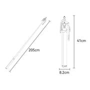 YESIDO SF17 Multifunctional Retractable Metal Tripod Stand Selfie Stick for Cell Phones Camera(Black)