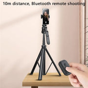 YESIDO SF17 Multifunctional Retractable Metal Tripod Stand Selfie Stick for Cell Phones Camera(Black)