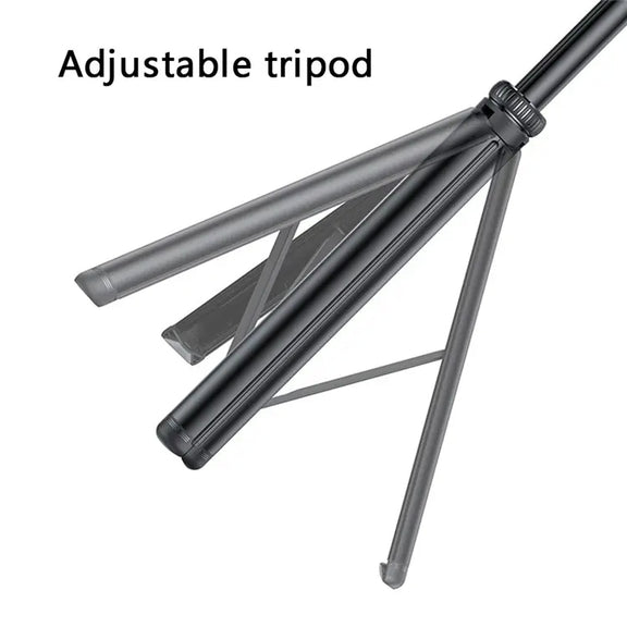 YESIDO SF17 Multifunctional Retractable Metal Tripod Stand Selfie Stick for Cell Phones Camera(Black)