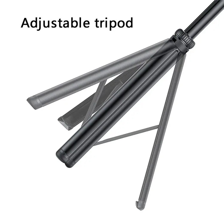 YESIDO SF17 Multifunctional Retractable Metal Tripod Stand Selfie Stick for Cell Phones Camera(Black)