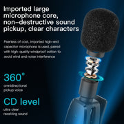 YESIDO KR12 Low-latency Wireless Lavalier Microphone with 8 Pin Receiver(Black)