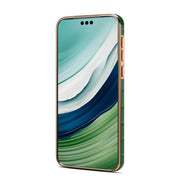 For Huawei Mate 60 Pro / Pro+ Denior Crocodile Texture Genuine Leather Electroplating Phone Case(Green)